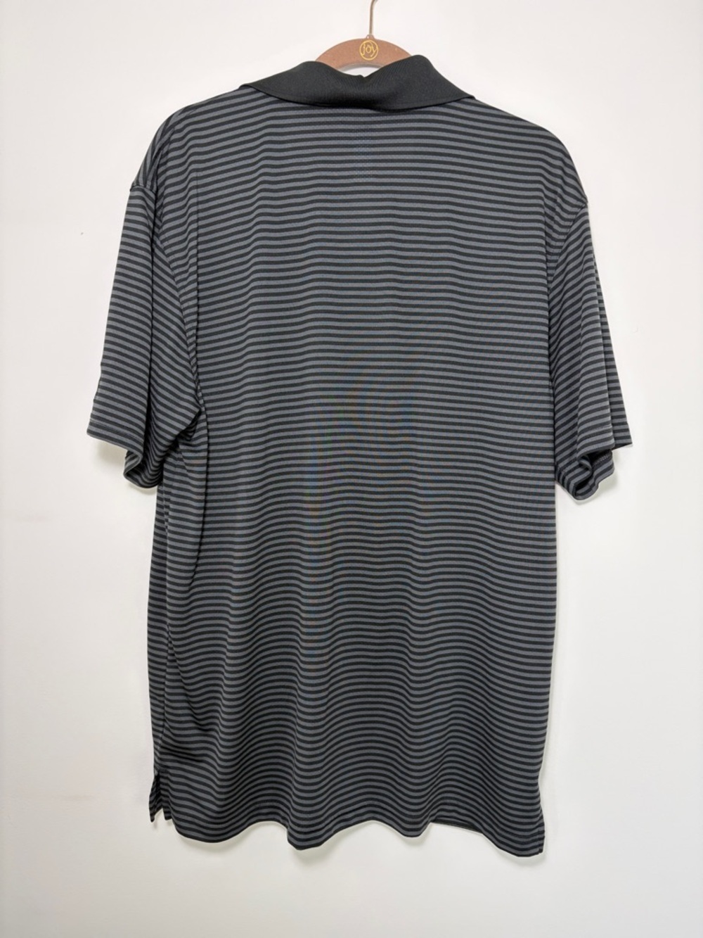 Men's PGA tour Black & Gray Striped Polo Shirt- XL - Picture 6 of 6